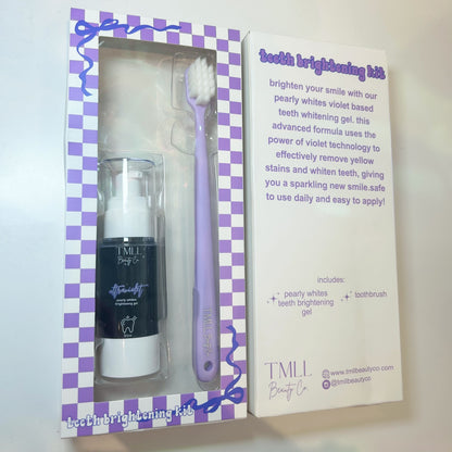TMLL Teeth Brightening Gel & Toothbrush Kit-250 - TMLL Beauty Co-TMLL Beauty Co-[option4]-[option5]-[option6]-Leather & Lace Boutique Shop